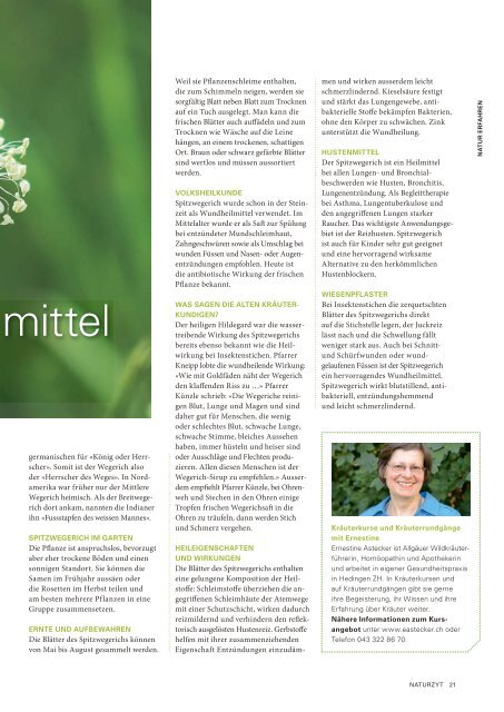 NATURZYT – Das Schweizer Naturmagazin – Ausgabe März 2020