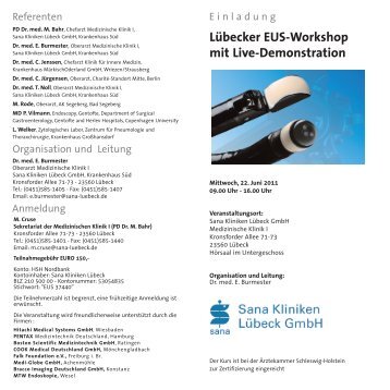 Lübecker EUS-Workshop mit Live-Demonstration - Hitachi Medical ...
