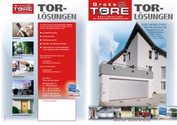 SEKTIONALTORE - Groke Türen und Tore GmbH