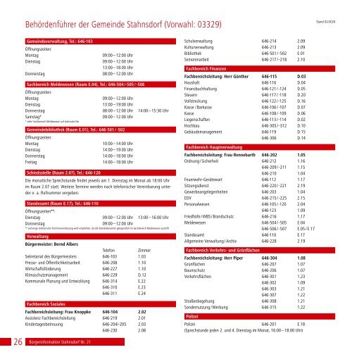 Bürgerinformation Stahnsdorf