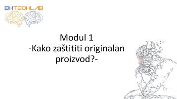 Modul 1 : Kako zaštiti originalan proizvod