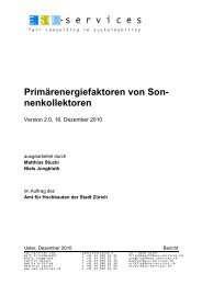 Primärenergiefaktoren von Sonnenkollektoren - ESU-services