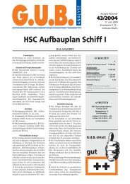 HSC Aufbauplan Schiff I - G.U.B.-Fondsguide