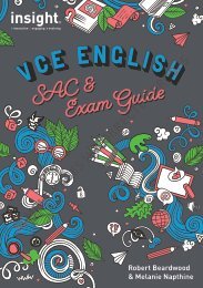 Insight VCE English SAC  Exam Guide - Sample Pages