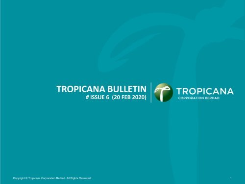Tropicana Bulletin Issue 6, 2020