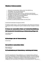 Öffentliches Verfahrensverzeichnis - Lokhalle Göttingen