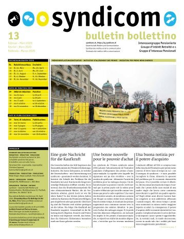 syndicom Bulletin / bulletin / Bollettino 13