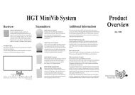 Product Overview HGT MiniVib System