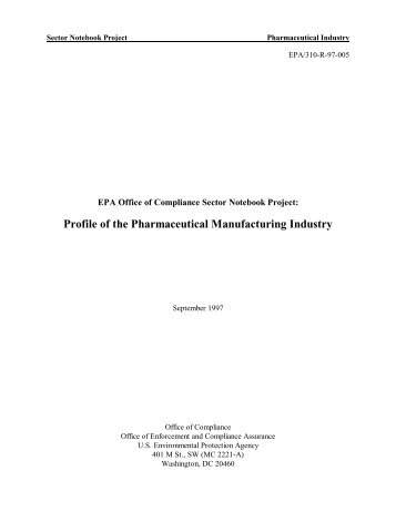 Profile of the Pharmaceutical Manufacturing Industry - CLU-IN