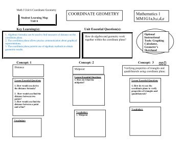 Math I Unit 6 Coordinate Geometry - Ciclt.net