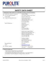 SAFETY DATA SHEET - Purolite.com