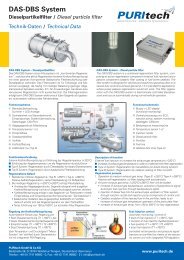 DAS-DBS System Dieselpartikelfilter / Diesel particle filter