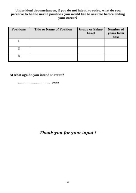 Assessment of Needs and Capacity of District Office Professional Staff