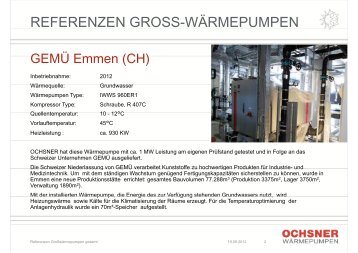 REFERENZEN GROSS-WÄRMEPUMPEN - Wärmepumpe Austria