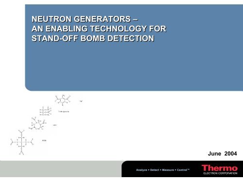 Neutron Generator Background - Thermo Scientific Home Page