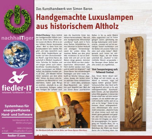 TASSILO - Das Magazin rund um Weilheim und die Seen, Ausgabe März/April 2020