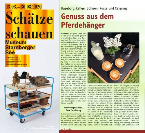 TASSILO - Das Magazin rund um Weilheim und die Seen, Ausgabe März/April 2020