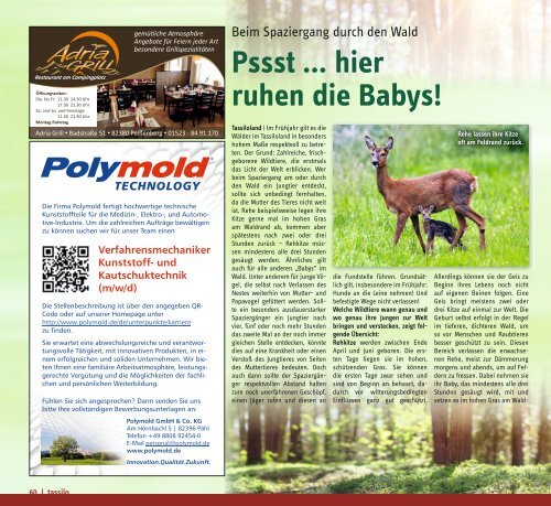 TASSILO - Das Magazin rund um Weilheim und die Seen, Ausgabe März/April 2020