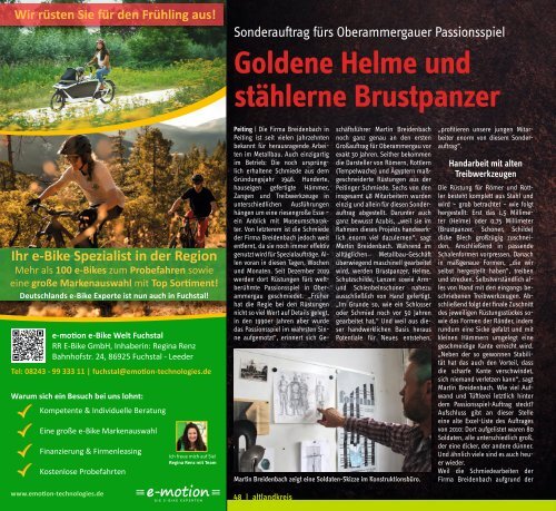 altlandkreis - das Magazin für den westlichen Pfaffenwinkel, Ausgabe März/April 2020