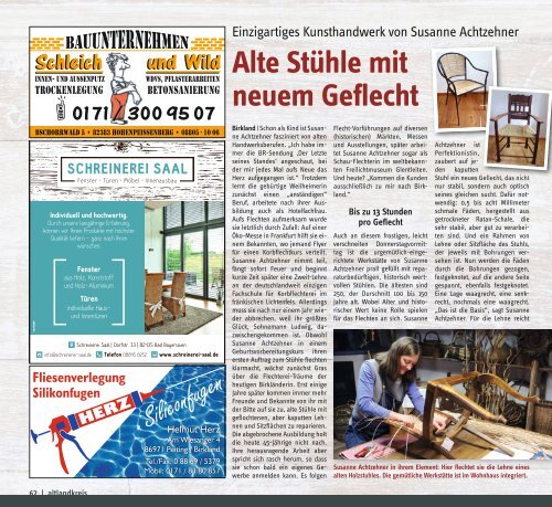altlandkreis - das Magazin für den westlichen Pfaffenwinkel, Ausgabe März/April 2020