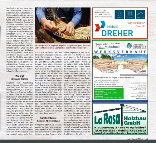 altlandkreis - das Magazin für den westlichen Pfaffenwinkel, Ausgabe März/April 2020