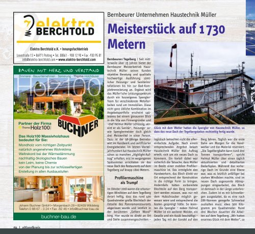 altlandkreis - das Magazin für den westlichen Pfaffenwinkel, Ausgabe März/April 2020