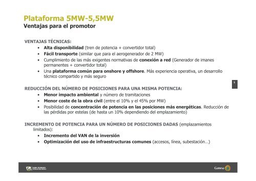 Plataforma 5,5 MW - Gamesa