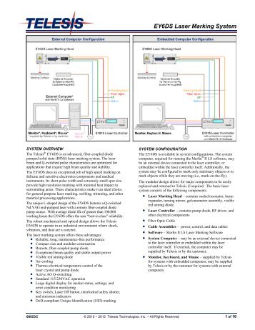 E-SERIES - EY6DS Diode-Pumped Solid State Laser