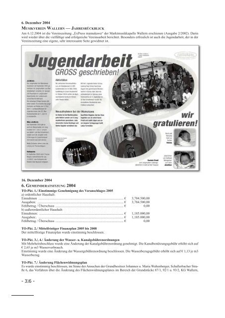 GdeChronik 2004.pdf (7,75 MB) - Wallern - Land Oberösterreich