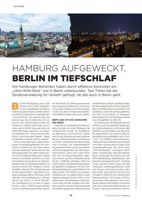 Taxi Times Berlin - November / Dezember 2019