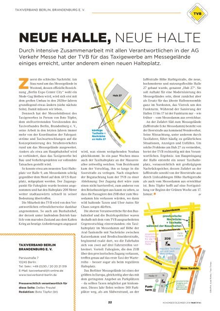 Taxi Times Berlin - November / Dezember 2019