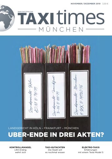 Taxi Times München -  November / Dezember 2019
