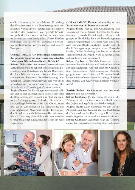 GF Immobilien Augsburg mit Sabine Gahbauer und Regina Frank im Orhideal IMAGE Magazin - März 2020