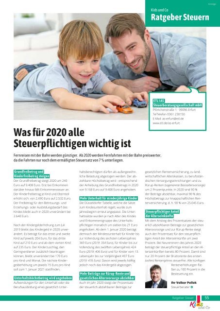 Kids und Co Mittelthüringen, Ausgabe Frühling 2020