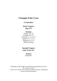 Vespers, Triumph of the Cross