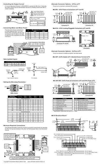 Quick Reference IM483 & IM805 - Schneider Electric Motion USA