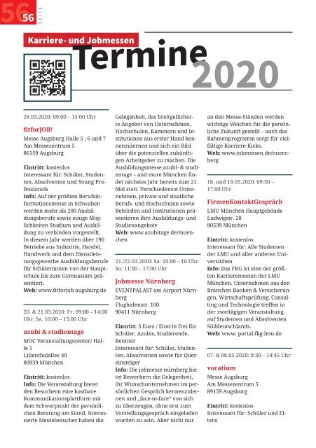 TRENDYone | Job Guide Frühjahr 2020 – Augsburg 