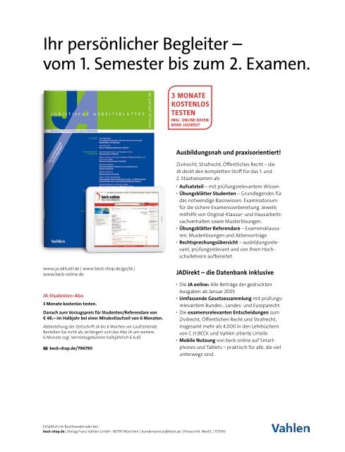 Studium Jura SoSe 2020