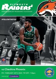 Studiovine - The new Plymouth Raiders website goes live