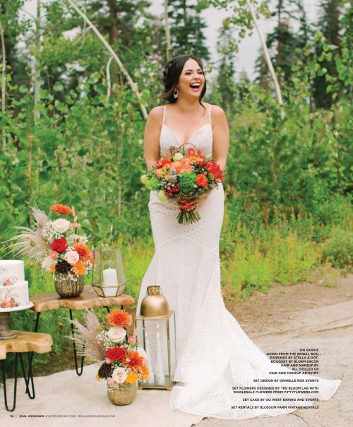 Real Weddings Magazine's “Mountain Retreat“ Styled Shoot - Winter/Spring 2020 - Featuring some of the Best Wedding Vendors in Sacramento, Tahoe and throughout Northern California!