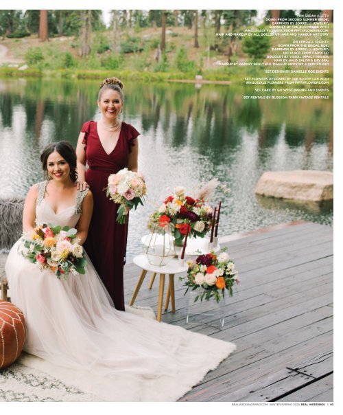 Real Weddings Magazine's “Mountain Retreat“ Styled Shoot - Winter/Spring 2020 - Featuring some of the Best Wedding Vendors in Sacramento, Tahoe and throughout Northern California!