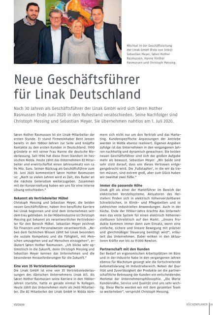 KÜCHENPLANER Ausgabe 01/02-2020 mit dem Sonderteil KÜCHENFERTIGUNG 