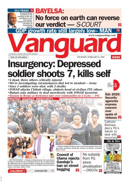 27022020 - Insurgency: Depressed soldier shoots 7, kills self