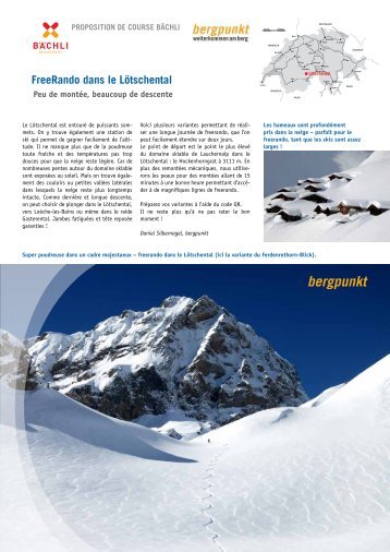  Proposition de sorti 02.2017 - FreeRando dans le Lötschental