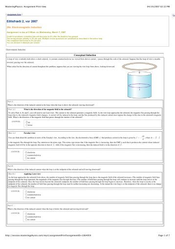 MasteringPhysics: Assignment Print View