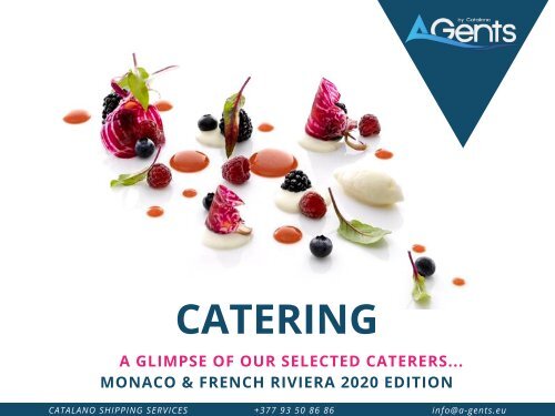 Catering selection by AGents _ Monaco & French Riviera 2020