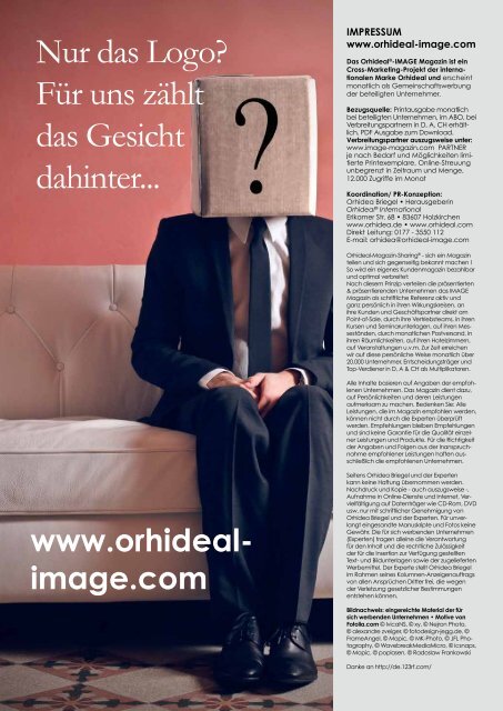 Werner Egerer Egerer Beratung GmbH im Orhideal IMAGE Magazin - Oktober 2020