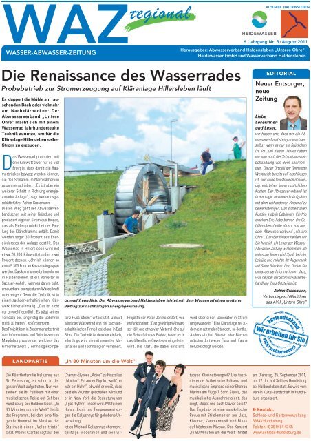 Die Renaissance des Wasserrades - Heidewasser GmbH