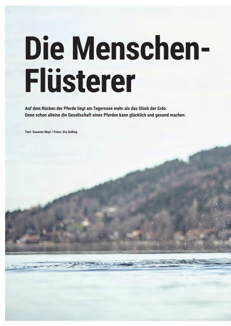 Seeseiten – das Magazin für die Region Tegernsee, Nr. 60, Ausgabe Frühling 2020