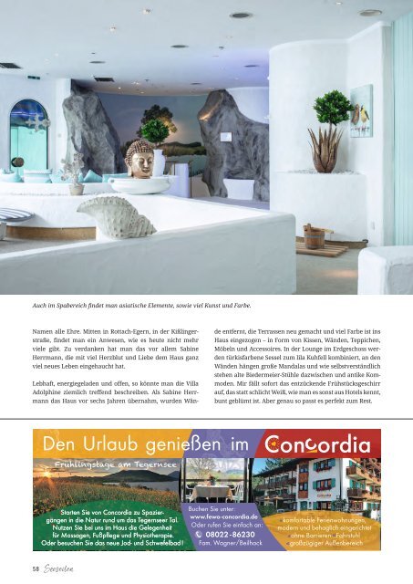 Seeseiten – das Magazin für die Region Tegernsee, Nr. 60, Ausgabe Frühling 2020